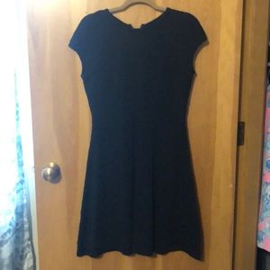 Loft Black Leopard Dress